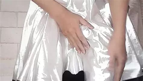 Asian Crossdresser Cum Wearing Satin Wedding Dress Ball Gown Gay Fetish Amateur Porn XHamster