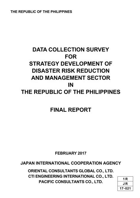 Pdf The Republic Of The Philippines Jicaopen Jicareport Jica Go Jp Pdf 12285003 Pdf · The