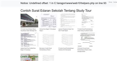 Contoh Surat Edaran Sekolah Tentang Study Tour