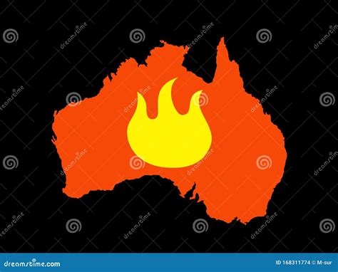 Fire in Australia stock vector. Illustration of natural - 168311774