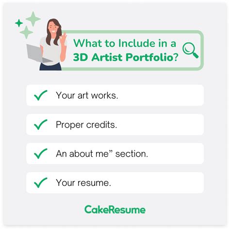 How To Create An Online 3d Artist Portfolio Examples Cakeresume