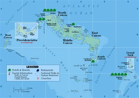 Detailed tourist map of Turks and Caicos Islands. Turks and Caicos ...