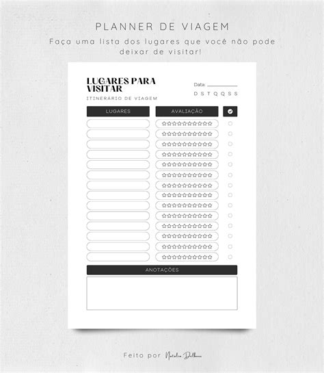 Planner De Viagem Para Imprimir A4 And A5 Natalia Delboux