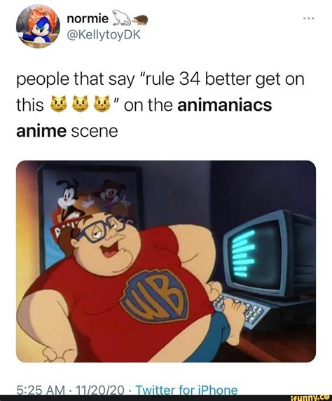 Normie Kellytoydk People That Say Rule 34 Better Get On This On The Animaniacs Anime Scene Am