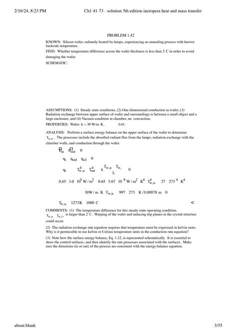 Incropera Heat And Mass Transfer 7th Edition 8