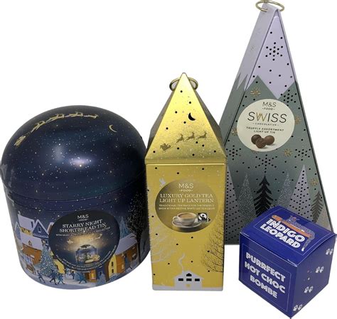Marks And Spencer Christmas Starry Night Shortbread Musical Rotating