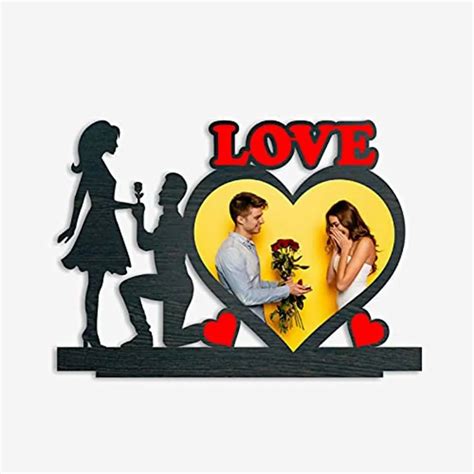 Black Mdf Love Gift Mdf Cutout Photo Frame Size X X