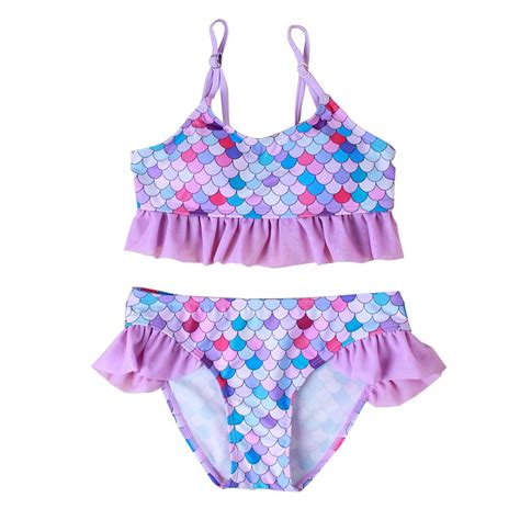 Rovga Months Swimsuit For Girls Summer Sleeveless Bikini Floral Bathing Suit Swimwear