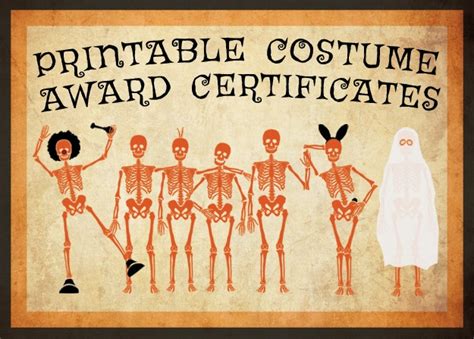 10 Free Costume Award Certificates! [Printables] - HalloweenCostumes ...