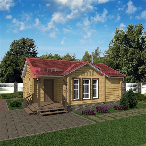 Проект бани 6 на 8 из бруса