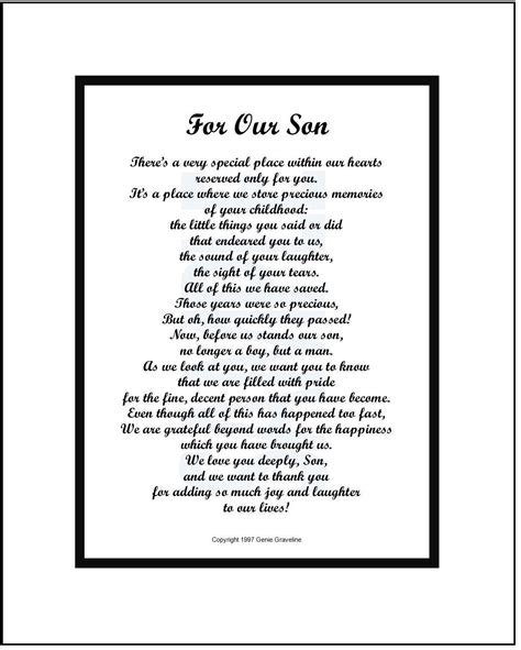 Graduation Poem For Our Son