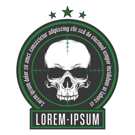 premium vector skull face emblem logo vector illustration