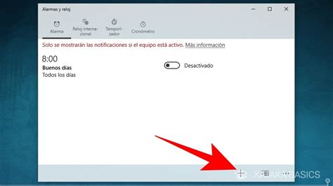 Cómo configurar una alarma o despertador en Windows 10 y WIndows 11