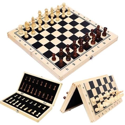 Jeu D Checs Magn Tique Pliable En Bois Marque Mod Le Plateau De