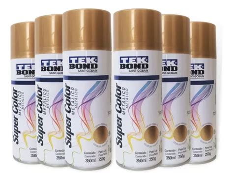 Spray Tek Bond Ouro Metálico Super Color 350ml Emb C 06