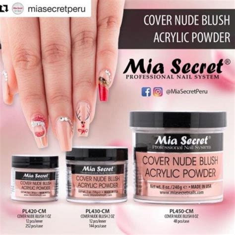 Mia Secret Cover Nude Blush Acrylic Powder Nail Art Etsy