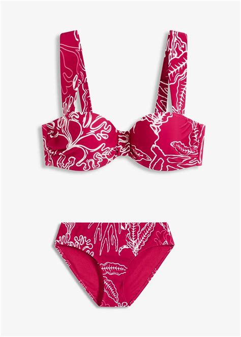 Femininer Bügel Bikini mit hinten abnehmbaren Trägern bonprix