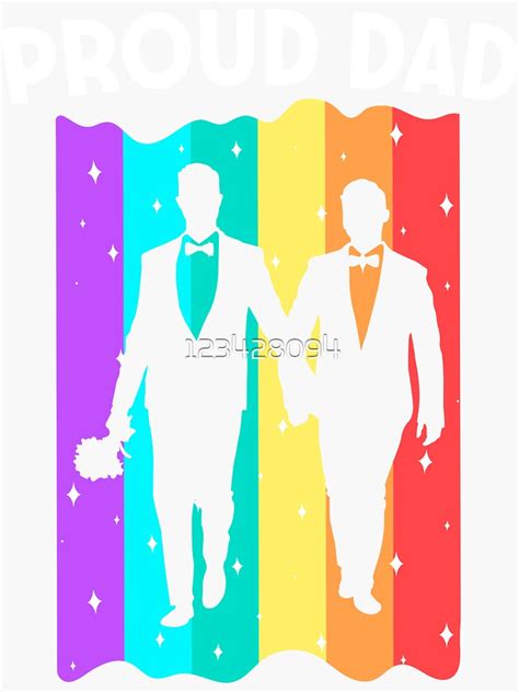 Sticker avec l œuvre Fier papa père de son fils gay mariage du mois de la fierté de l