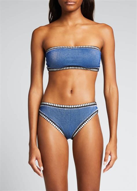 Platinum Inspired By Solange Ferrarini Exposed Trim Scoop Bikini Bottoms Bergdorf Goodman