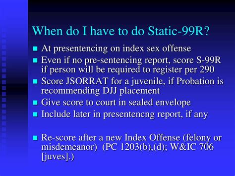 Ppt The Static R Saratso State Authorized Risk Assessment Tool For Sex Offenders