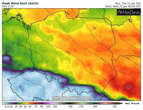 Pogoda Prognoza pogody na noc z wtorku na środę Silny wiatr na