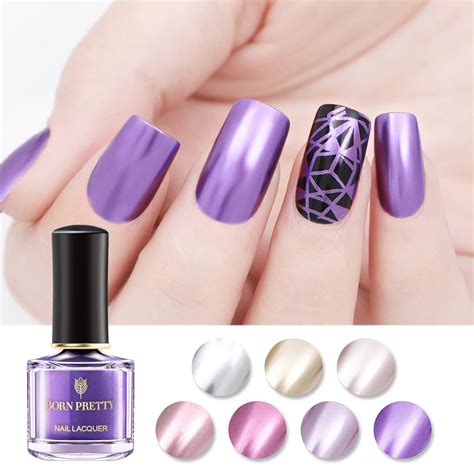 BORN PRETTY лак для ногтей металлик розовый Золотой Серебряный ноготь ...
