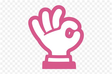 Ok Hand Sign Emoji For Facebook Email Sms Pink Ok Hand Sign Ok Hand