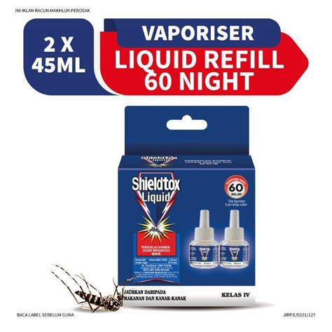 Shieldtox Liquid Mosquito Vapouriser LED 60 Night Starter Gadget Refill