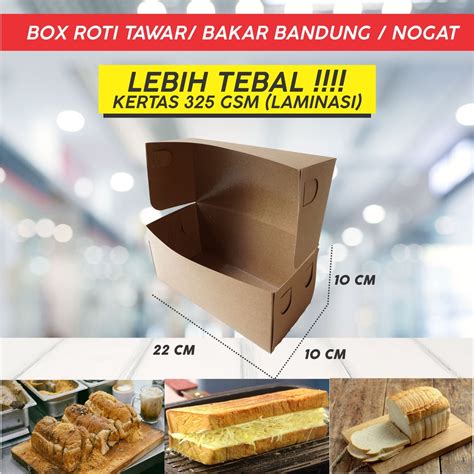 Jual DUS BOX ROTI BAKAR BANDUNG ROTI NUGAT NOGAT ROTI JOHN BOLU