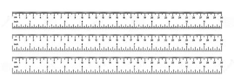 Image Of Three Measuring Rulers Showcasing Both Metric And Imperial