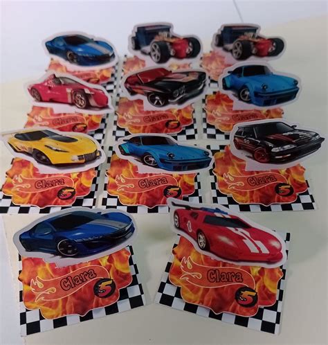 Apliques 3d Hot Wheels para Caixinhas de Acrílico Elo7