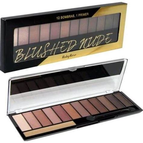 Tudo Sobre Paleta Maquiagem Ruby Rose Sombras E Primer Blushed Nude