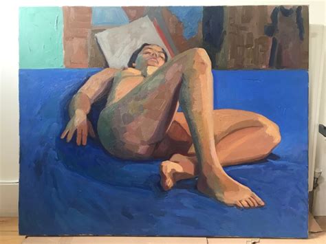 Oil Painting On Canvas Female Figure Oil Painting Allaprima Nude Painting Female Body Fine Art