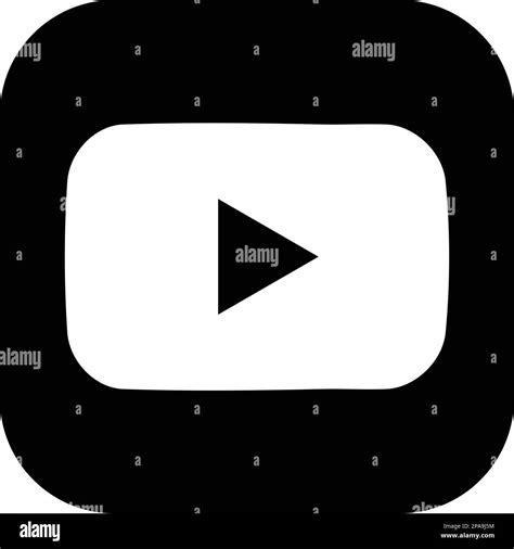 Black Youtube Logo On A Transparent Background Realistic Social Media