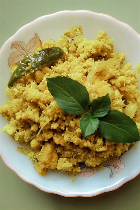 Fish Egg Bhurji Scrambled Fish Egg And Bamboo Shoots