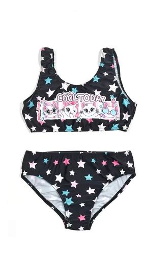 Malla Bikini Nena Top Alto Estrellas 10 14 2275ng