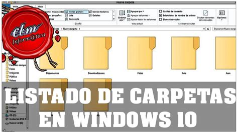 Crear Un Listado De Carpetas O Archivos En Windows 10 Youtube