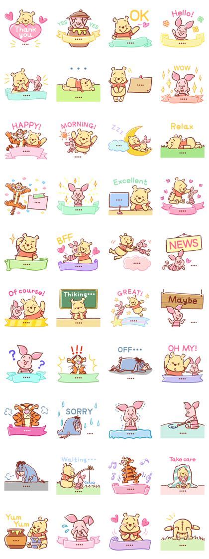 Winnie the Pooh Custom Stickers Stickers: LINE WhatsApp GIF PNG ...