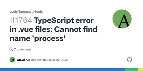 Typescript Error In Vue Files Cannot Find Name Process Issue