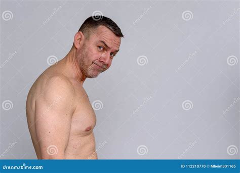 Portrait Of Naked Mature Man Looking Unimpressed Stock Photo Image Of Impotent Failure