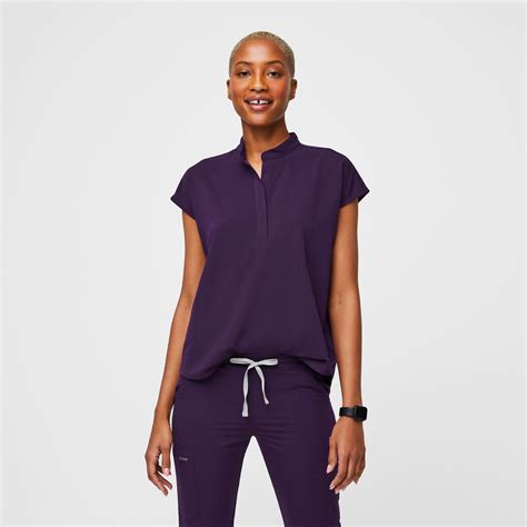 Figs Womens Purple Jam Rafaela™ Oversized Scrub Top 3xl 6xl
