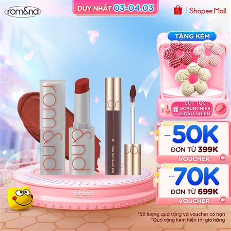 Combo Son Romand Milk Tea Velvet Tint G Romand Zero Matte Lipstick Shell Beach Nude