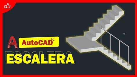 Como hacer modelado de una escalera en 3d en AutoCAD Muy fácil paso a