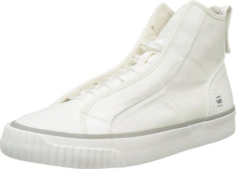 G Star Raw Mens Scuba Hi Top Sneakers White White 110 10 Uk