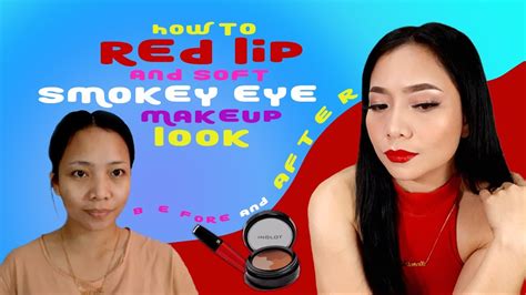 Red Lip And Soft Glam Smokey Eye Makeup Look Youtube