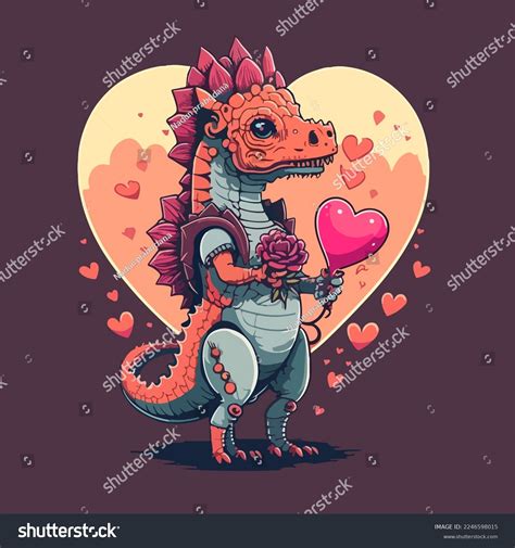 Valentine Lovely Mascot Character Vector Illustration Stock Vector