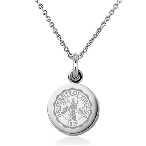 University Of Virginia Necklace With Charm In Sterling Silver