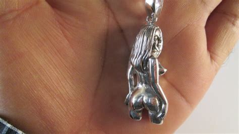 Sterling Silver Beautiful Nude Woman Pendant Etsy