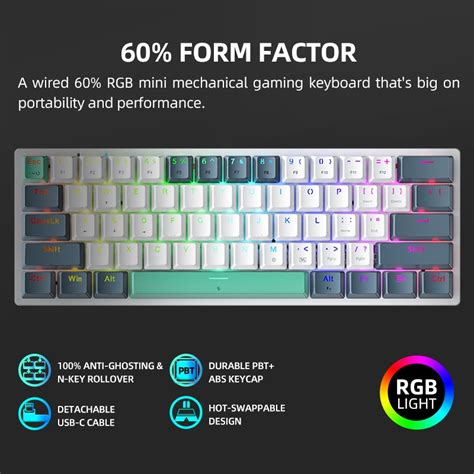 Machenike K Series Hot Swappable Rgb Backlit Shopee Thailand