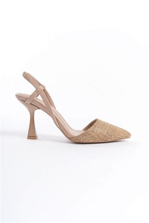 ZİESCE KADIN NUDE HASIR ARKASI AÇIK TOPUKLU STİLETTO AYAKKABI Fiyatı Yorumları